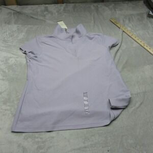 Calla Shirt Womens XXL Purple Pullover Golf Ribbed Johnny‎ Short Sleeve $60 NEW